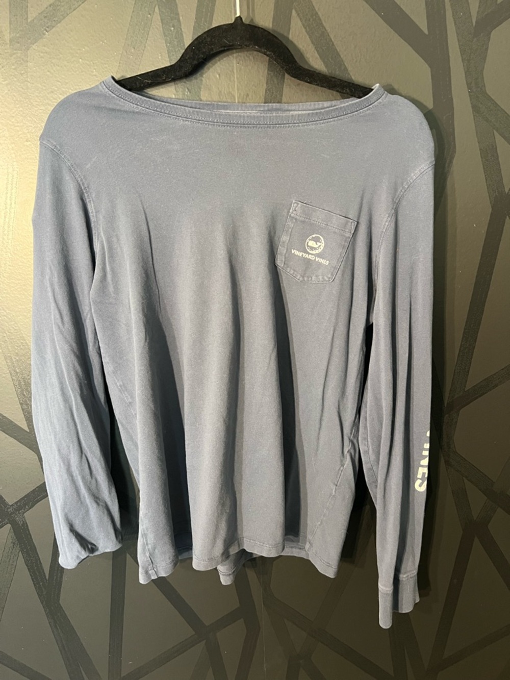 Vineyard Vines Long-Sleeve Pocket Tee - Dusty Blue